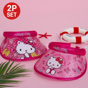 [디즈니]헬로키티 썬캡 [2P세트-버블캔디 리본]