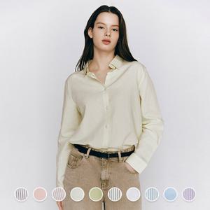 [지오다노/본사] 345510 한소희 코튼린넨 셔츠