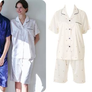 [비너스]여성잠옷 부드러운 실크필 물실크 반팔실크잠옷 VPA4536W