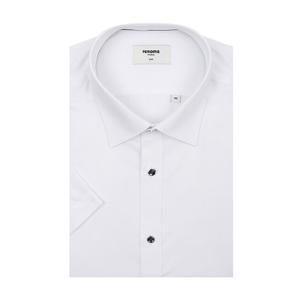 [레노마] 반소매셔츠 슬림핏 아이스쿨 사선도비 ROUSL1320화이트