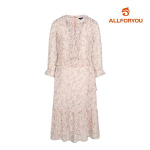 [올포유] 여성 잔꽃 프린트 프릴 원피스 ALONM4211-403