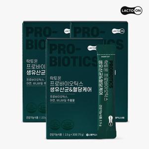 [서울약사신협] 락토온 프로바이오틱스 생유산균&혈당케어 30포 3세트