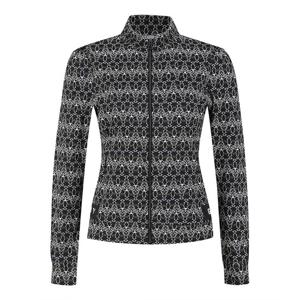 [파리게이츠] 여성 바니 패턴 스트레치 집업티 521E2TF508_BK