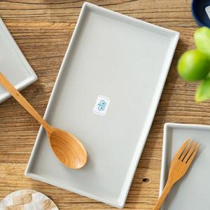 이천도자기 조이엘로 그레이 턱 생선접시 중 25cm 생선접시 사각접시 식기 한식기 이천도자기 한정식그릇