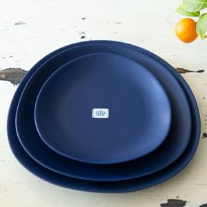 이천도자기 조이엘로 네이비 삼각접시 대 30.5cm 도기접시 원형접시 이천도자기 혼수식기 혼수접시 한정식