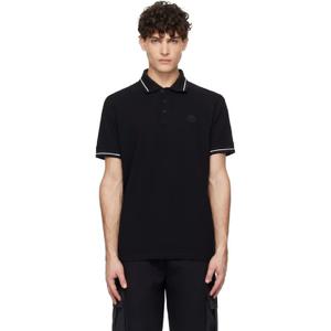 몽클레어 폴로셔츠 블랙 로고 패치 코튼 폴로 셔츠 251111M212001