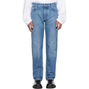 보테가베네타 청바지 인디고 블루 스트레이트 데님 진 251798M186002