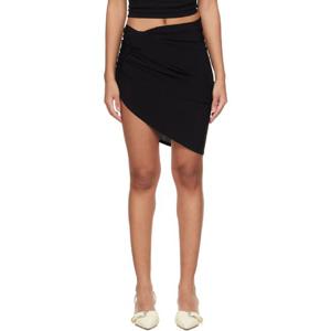 쟈크뮈스 미니스커트 블랙 더 드라페아도 미니 스커트 251553F090002