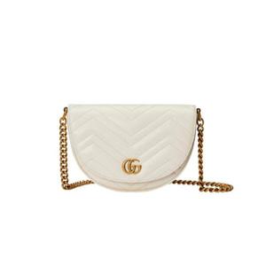 구찌 GG 마몽 마틀라세 체인 미니백 화이트 레더 746431-DTDHT-9022