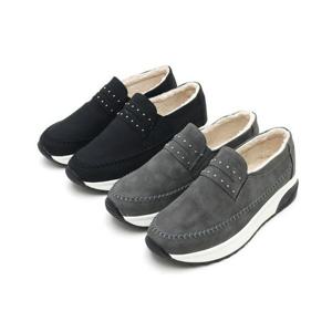 인조 퍼 여성 운동화 슬립온 4cm 키높이 굽