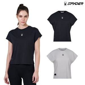 [스파이더] 여성 골지 드랍숄더 티셔츠 SPKMCNRS253W