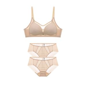 JBRA025S_2P 노와이어 인견 C D컵 몰드 1브라 2팬티