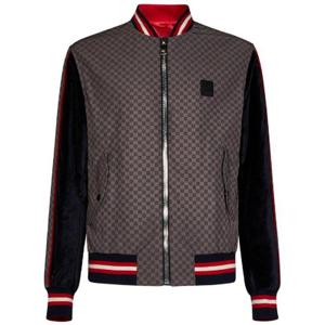 Balmain 모노그램 집업 봄버 재킷 BH0TF446XH47 WGB TP934824111