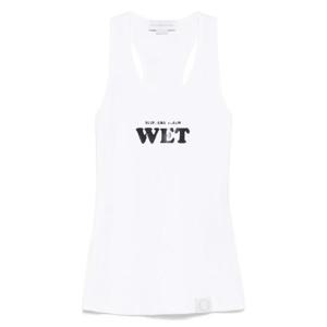 26 SS 스텔라 매카트니 러버라이즈드 슬로건 프린트 탱크 탑 6J03413SQA09 TP438155760