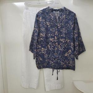 더스토아 DP01 네이비 꽃 남방 셔츠 T25tchu25b038