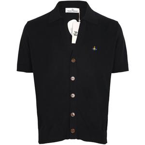 비비안웨스트우드 25SS 블랙 반팔 폴로 카디건 2701001D Y003F N401