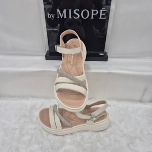 [미소페]By미소페 크로스 스트랩 큐빅 샌들 112HH424DT021 IVORY