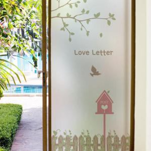 아트박스/꾸밈 id206-새들의러브레터_유리문시트지