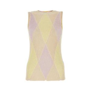 Burberry 아가일 인타르시아 니트 크루넥 민소매 탑 8081135S24UV081 B8789 TP934459111