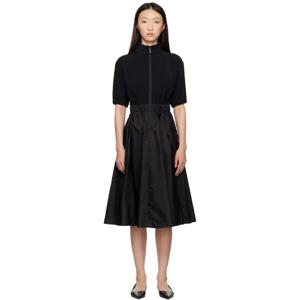 몽클레어 원피스 블랙 태피터 스커트 미디 드레스 252111F054000
