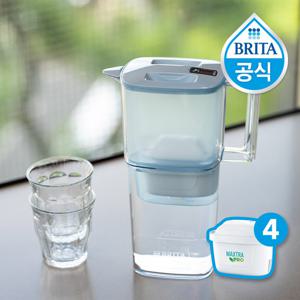 브리타 정수기 리켈리 2.2L 블루 + 총필터 4입