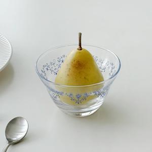 마메종 블루로즈 유리 글라스 디저트볼 1p