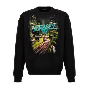 Versace City 그래픽 프린트 크루넥 스웨트셔츠 10125551A09045 2B510 TP942880594