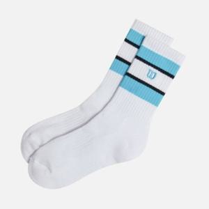 M 윌슨양말 LQC W241006GSO24-PGN 유니 골프 스트라이프 크루 양말