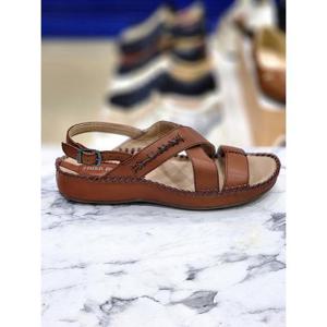 허시파피 세이브존05 여성 스티치 소가죽 광폭 3cM통굽샌들 DKFRFY742