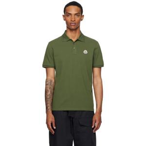 몽클레어 폴로셔츠 그린 로고 패치 코튼 피케 폴로 셔츠 252111M212007