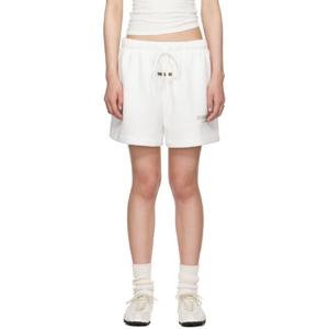 피어오브갓 반바지 화이트 사커 플리스 쇼츠 252161F088012