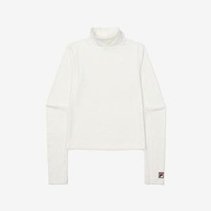 [휠라]면혼방스트레치 모크넥 긴팔티 (FS2RLF3S01F_SWH)