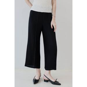 [요이츠]더블 플리츠 와이드 팬츠_YJ04WQPSL53_BK1