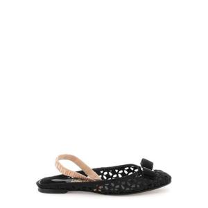 페라가모 자수 리본 발레 플랫 01E5800757768 001 TP944719672