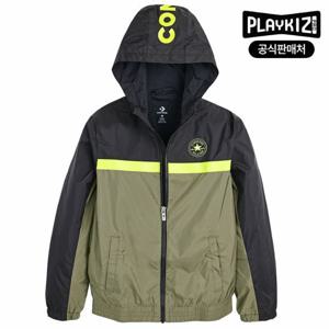 [플레이키즈프로]컨버스 키즈 컬러블럭 윈드러너 바람막이 자켓 E223JK317P