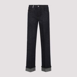 버버리 다크 워시 커프드 헴 스트레이트 진 8101680 C1765