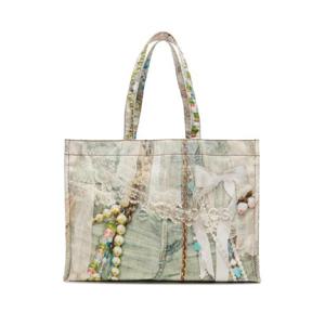 아크네 레이스 트리밍 프린트 토트 백 C10245