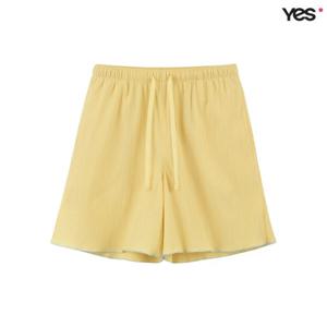 [예스]레이온 소재 옐로우 여성 5부 이지웨어 하의 YSWEB452
