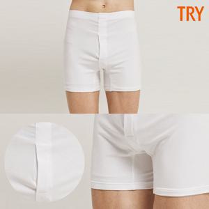 트라이 할아버지팬티 흰색 백색 면 모달 사각 고급 트렁크팬티