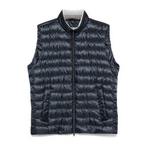 에르노 네이비 블루 퀼티드 집업 베스트 PI00103UR 12020Z9200