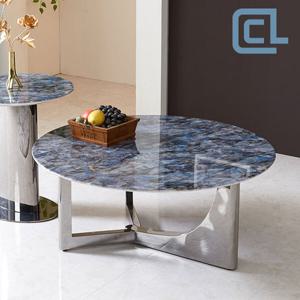 [씨엘] 루체아 원형 듀얼 대리석 소파테이블 L