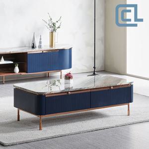 [씨엘] 모노 로즈골드 대리석 소파테이블