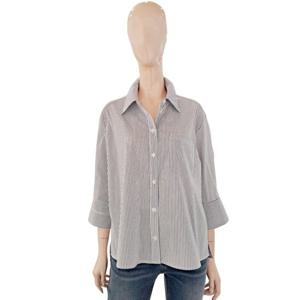 [숲]칠부 등판 니트 배색 셔츠 SB8LS30