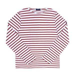 세인트제임스 긴팔 9858 NEIGE TERRACOTTA 밍콰이어 모던 스트라이프 남성긴팔티 여성긴팔티 당