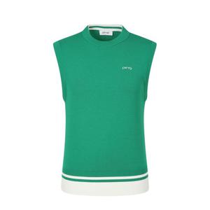 [핑골프]여성 배색 니트 베스트 121E1SV051_GN