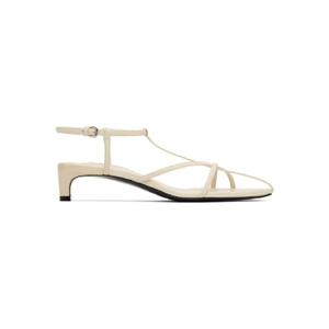 질샌더 샌들 오프 화이트 케이지 힐 샌들 252249F125000