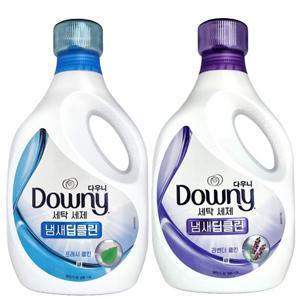 다우니 세탁세제 1.9L 2개 / 드럼 일반겸용 냄새 딥클린 실내건조 용기