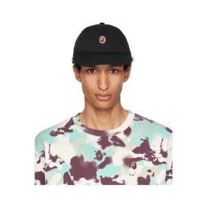 BAPE 볼캡 블랙 원 포인트 코튼 트윌 볼캡 251546M139010