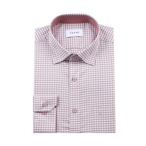 [예작(셔츠)]일반핏 긴소매 구김없는 코튼 혼방 텐셀 미니체크 YJEFUR502-BLPI