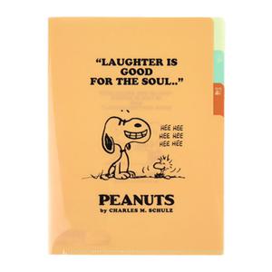 스누피 클리어 파일 A5 3P 오렌지 유인물 문서 악보 자료